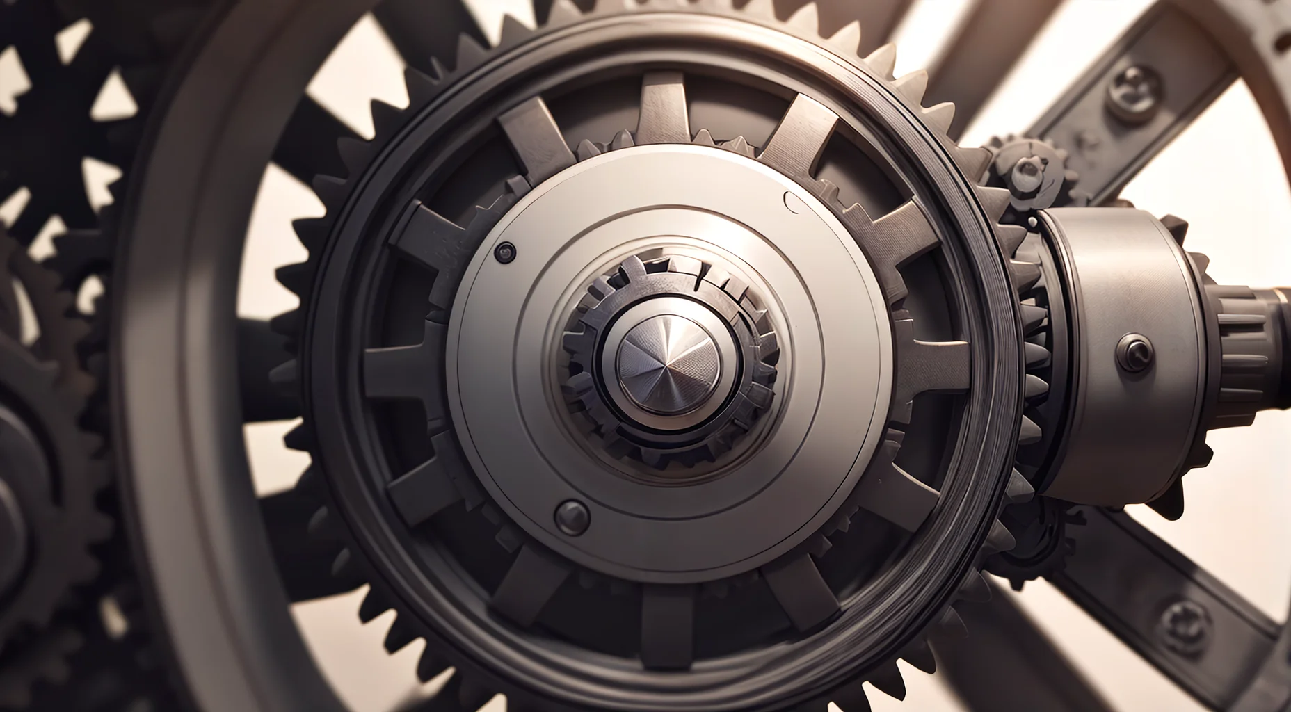 Interlocking gears, the illustration for Eric's AI resources